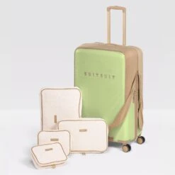 Fusion - Butterfly Green - Full Package Set (76 CM) -Suitsuit 76cm packingcubes beschermhoes staand 1 3